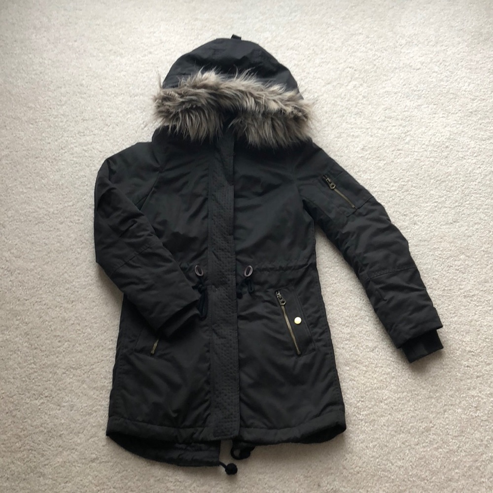 HM padded hooded parka gentle worn size 0